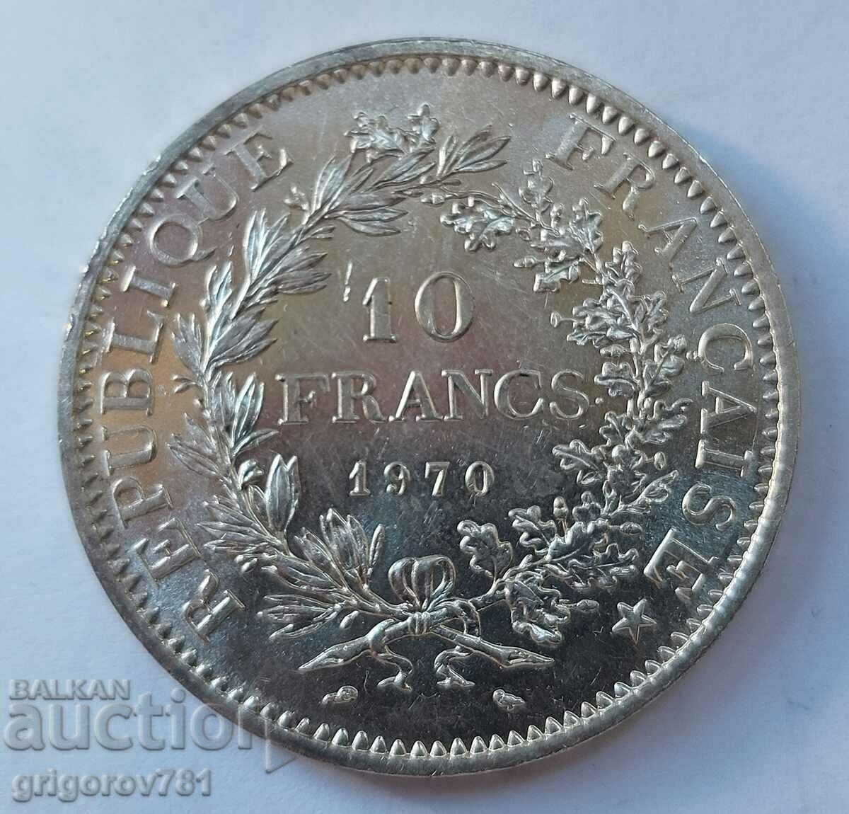 10 Φράγκα Ασήμι Γαλλία 1970 - Ασημένιο νόμισμα #26
