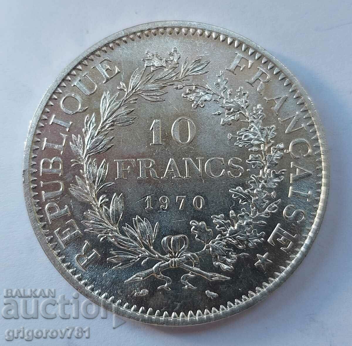 10 Φράγκα Ασήμι Γαλλία 1970 - Ασημένιο νόμισμα #27