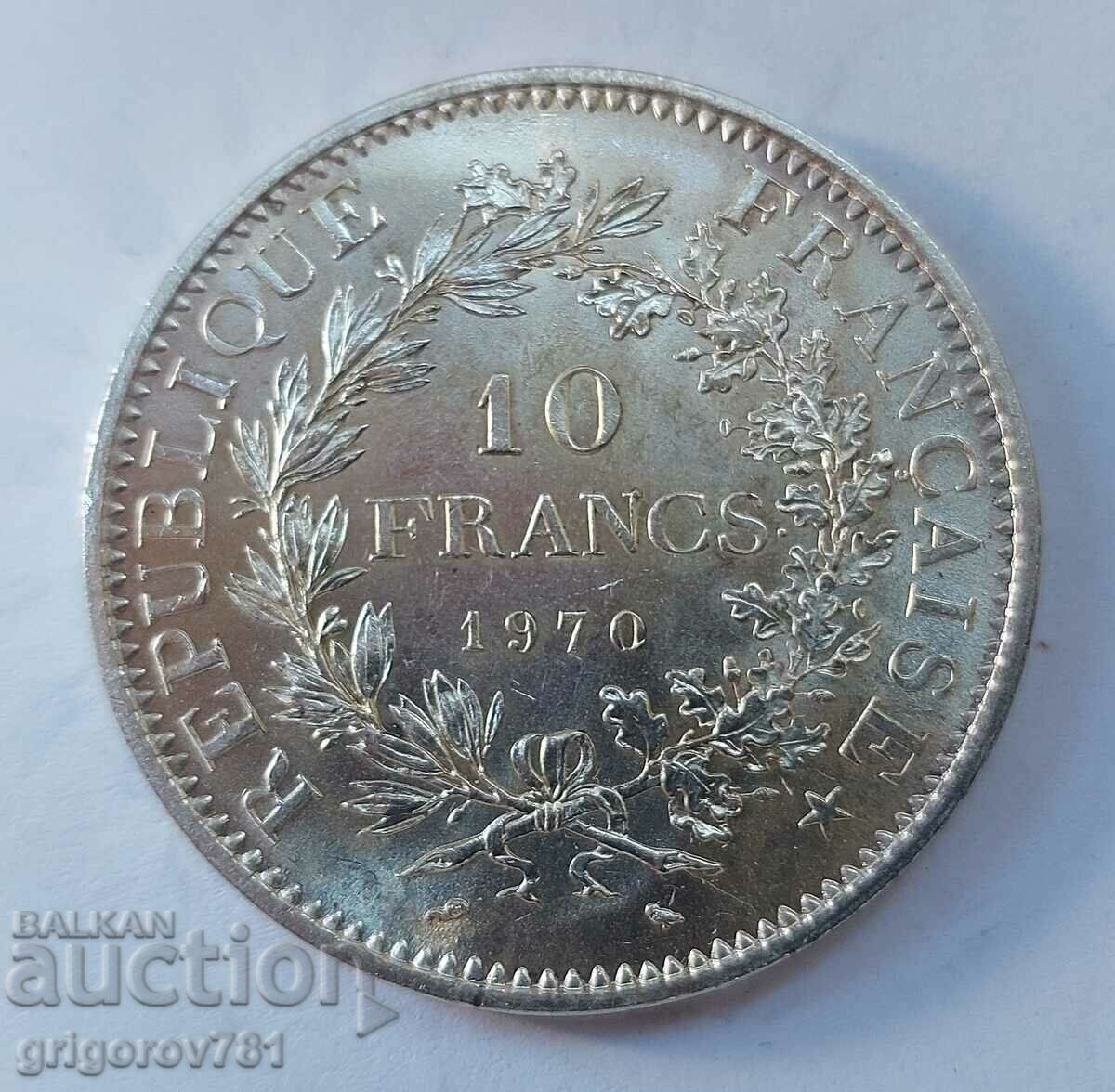 10 Φράγκα Ασήμι Γαλλία 1970 - Ασημένιο νόμισμα #28