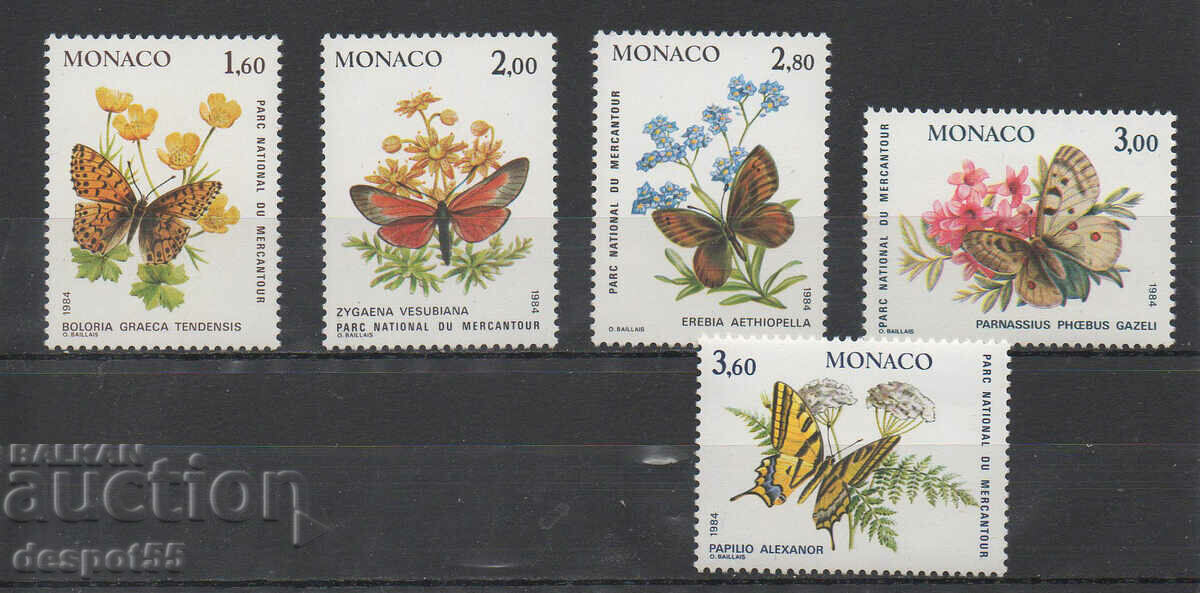 1984. Monaco. Butterflies and moths in Mercantour National Park.