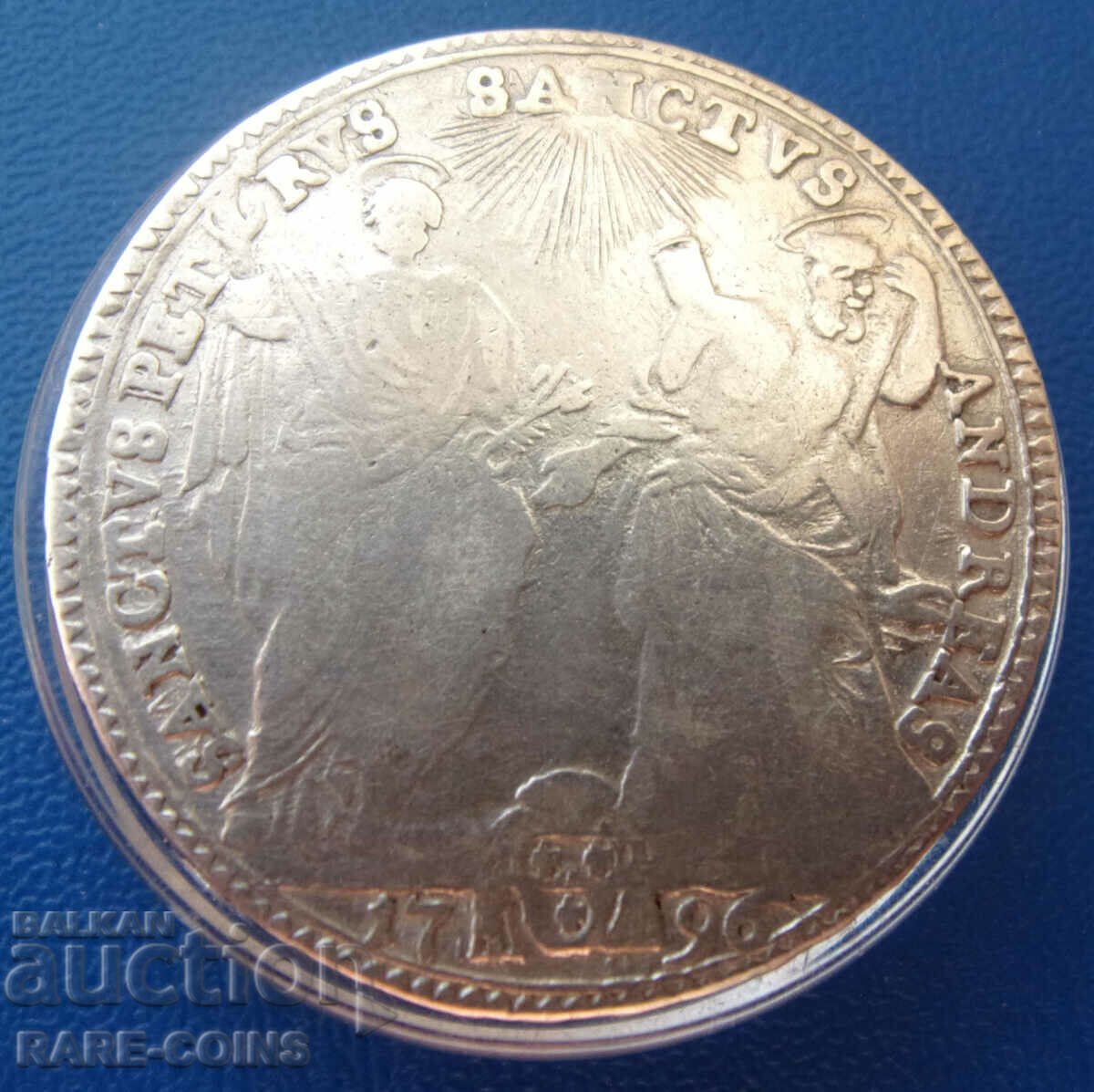 Vatican Papa Pius al VI-lea 1 Teston-30 Baiocco 1796 Rar Original cu preț € 81.81 | 160.01 BGN