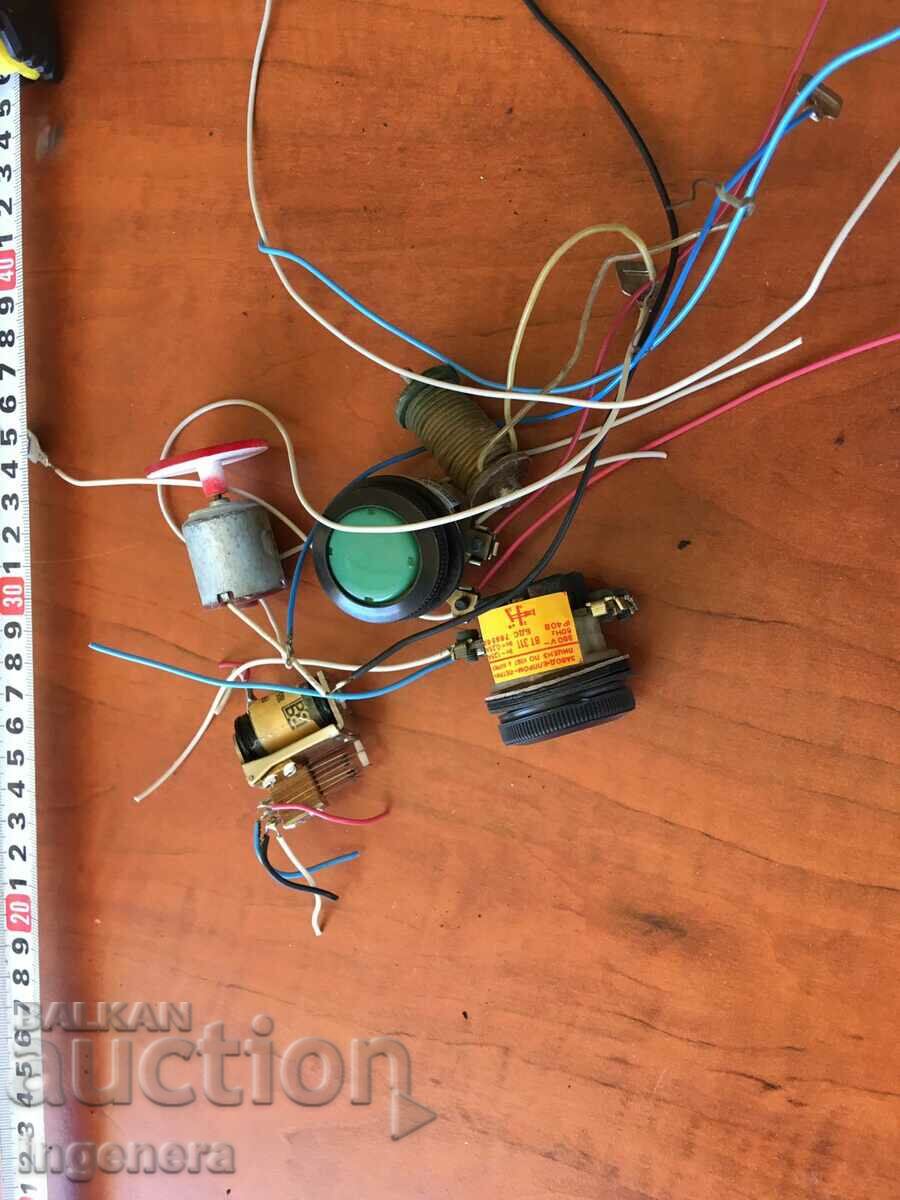Auction  EL. PARTS, RELAY BUTTONS MICROMOTOR, COIL