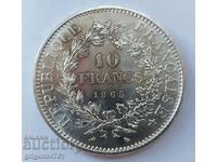 10 Φράγκα Ασήμι Γαλλία 1965 - Ασημένιο νόμισμα #37