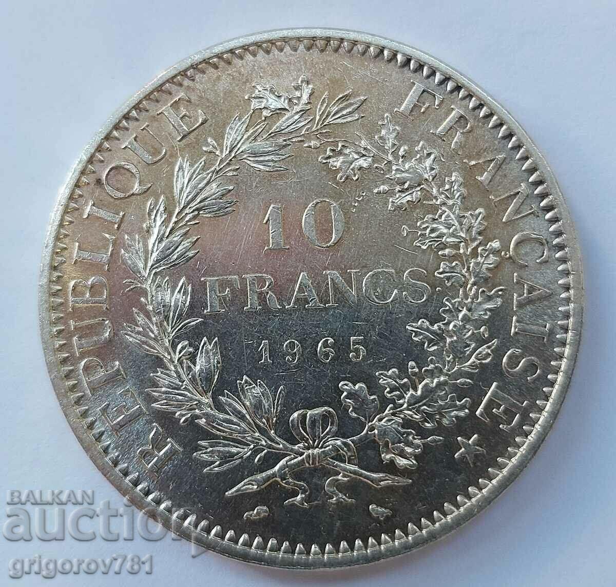 10 Φράγκα Ασήμι Γαλλία 1965 - Ασημένιο νόμισμα #38