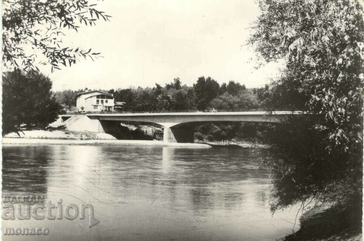 Old postcard - Gevgeli, Bridge over the Vardar river