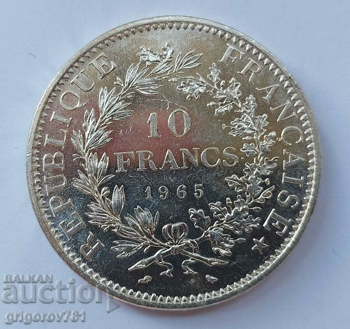 10 Φράγκα Ασήμι Γαλλία 1965 - Ασημένιο νόμισμα #39