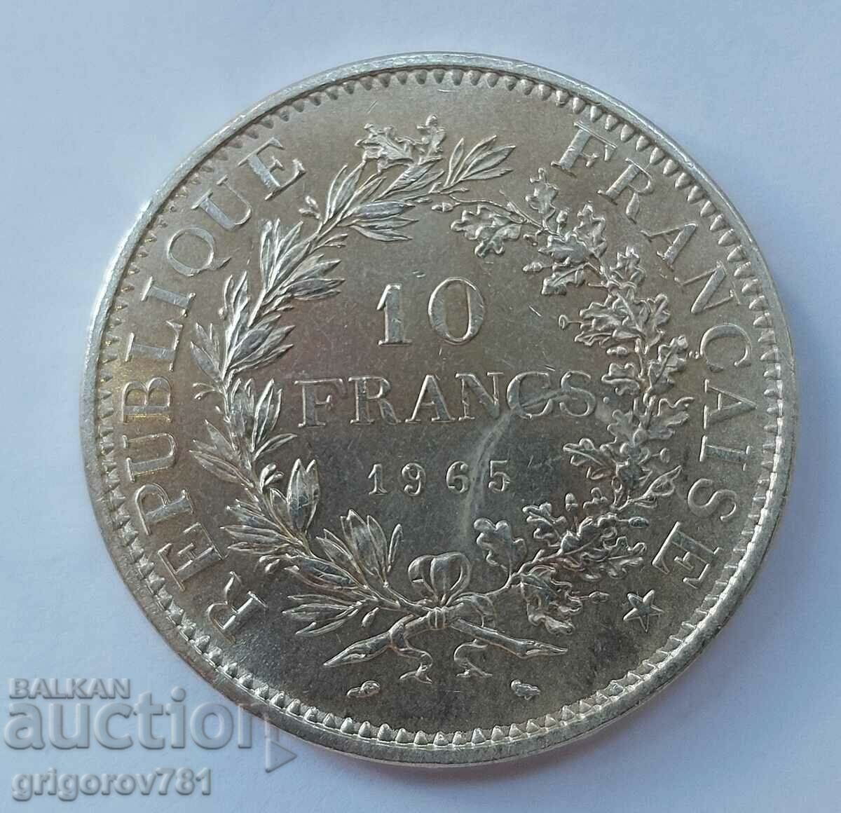 10 франка сребро Франция 1965 - сребърна монета #40