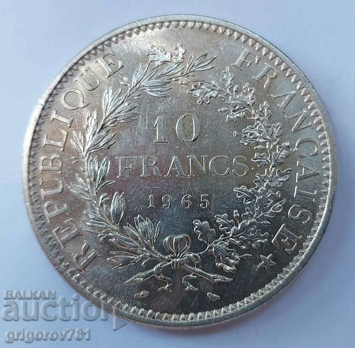 10 франка сребро Франция 1965 - сребърна монета #45