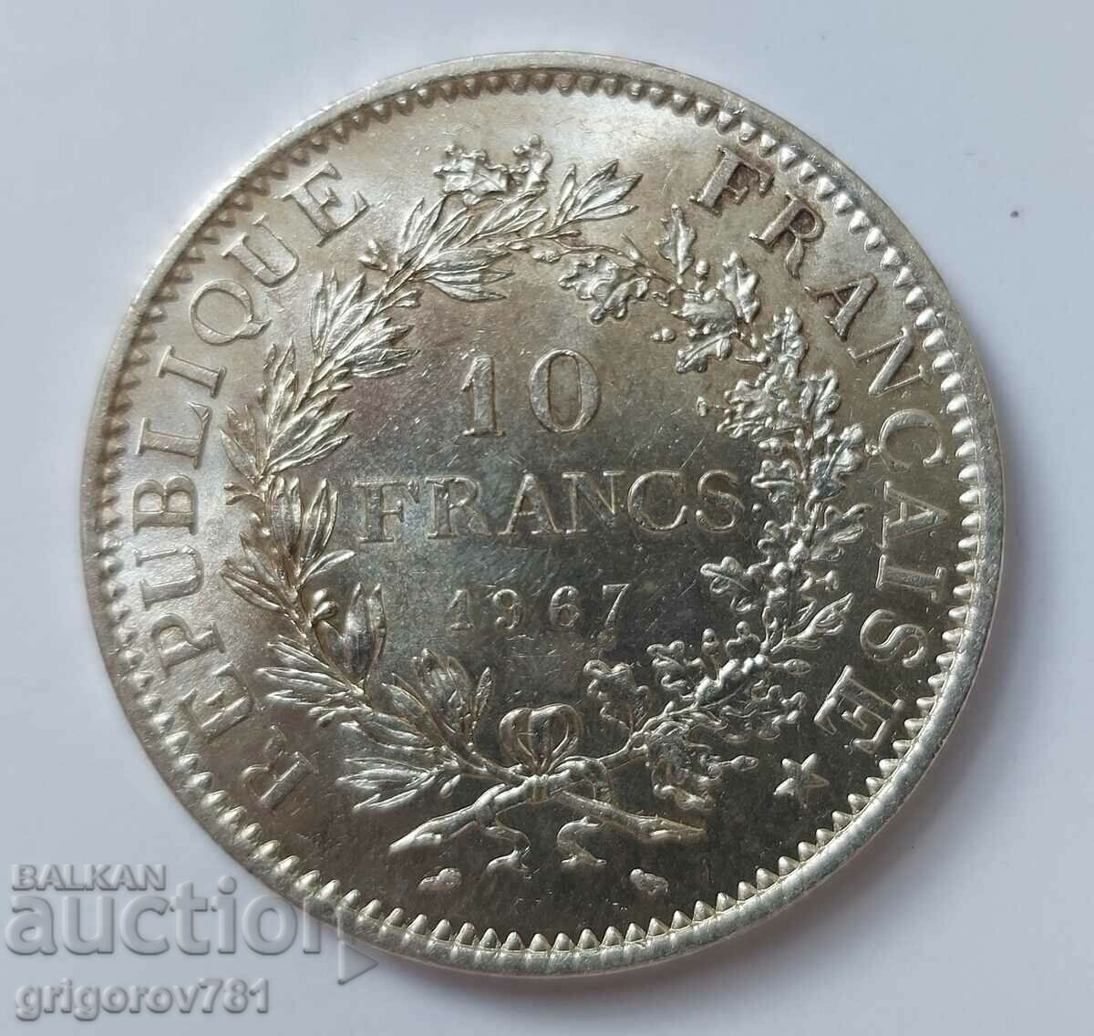 10 Φράγκα Ασήμι Γαλλία 1967 - Ασημένιο νόμισμα #51