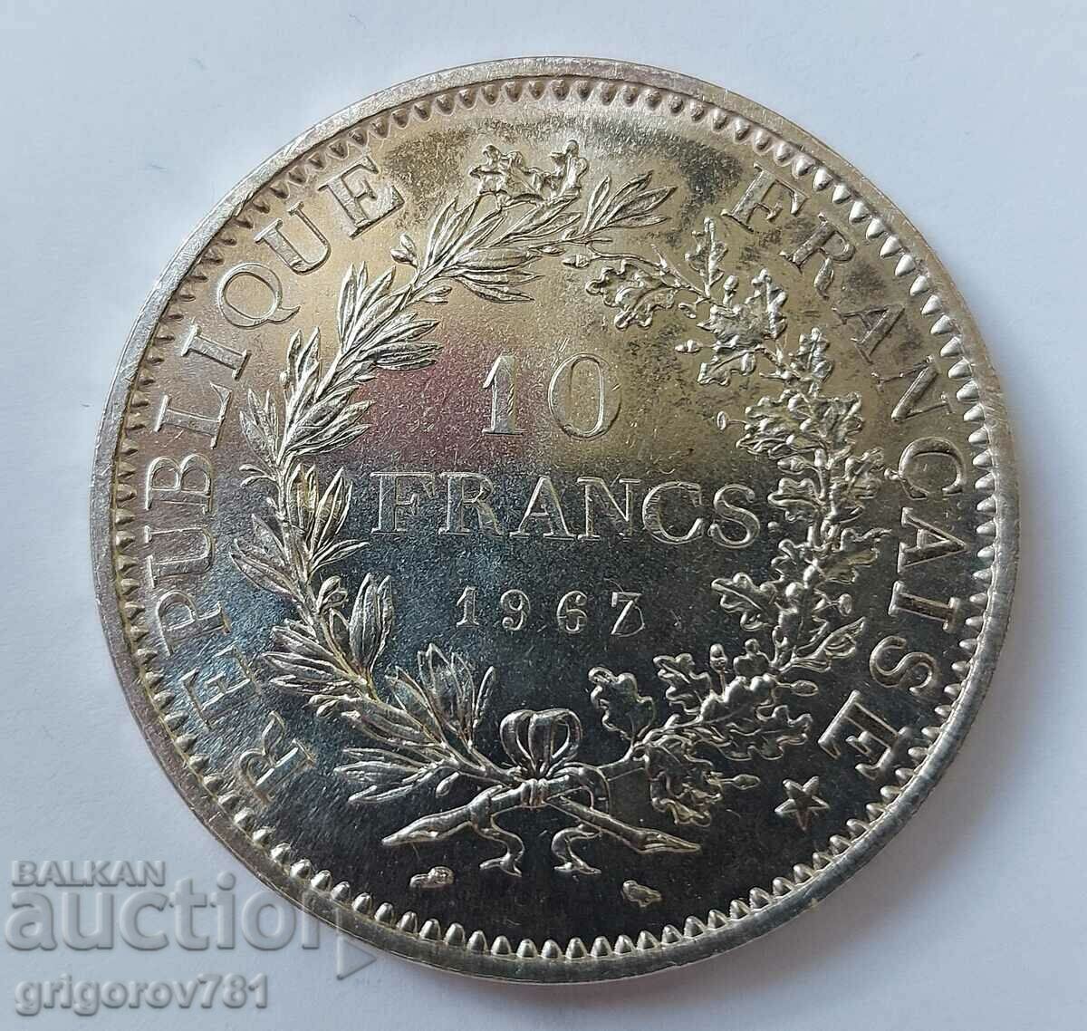 10 франка сребро Франция 1967 - сребърна монета #52