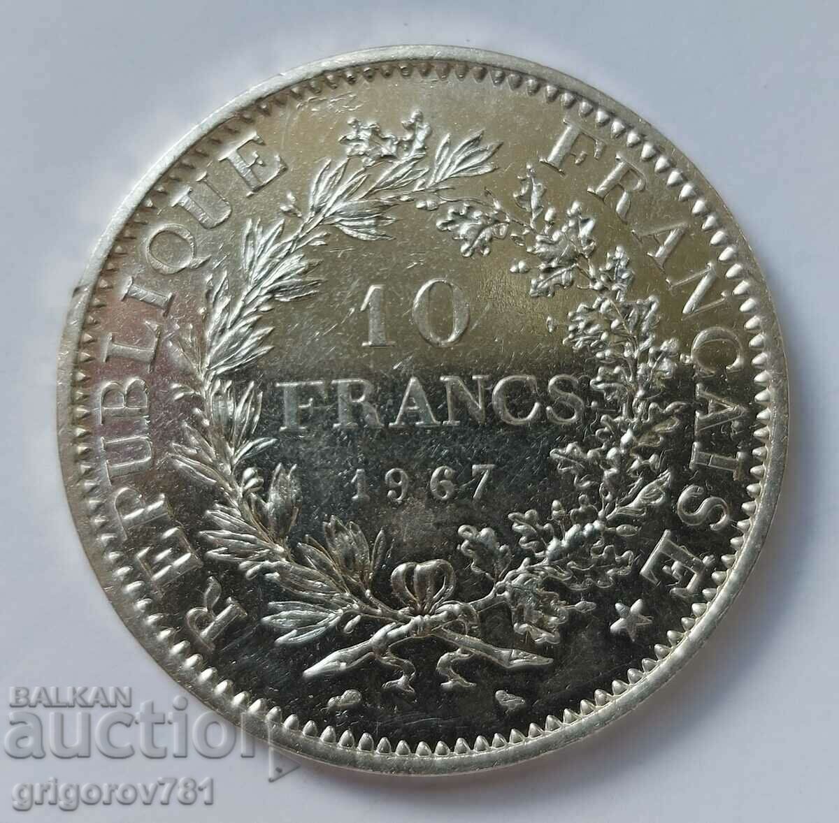 10 франка сребро Франция 1967 - сребърна монета #57