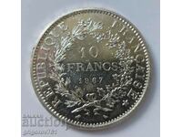 10 франка сребро Франция 1967 - сребърна монета #57