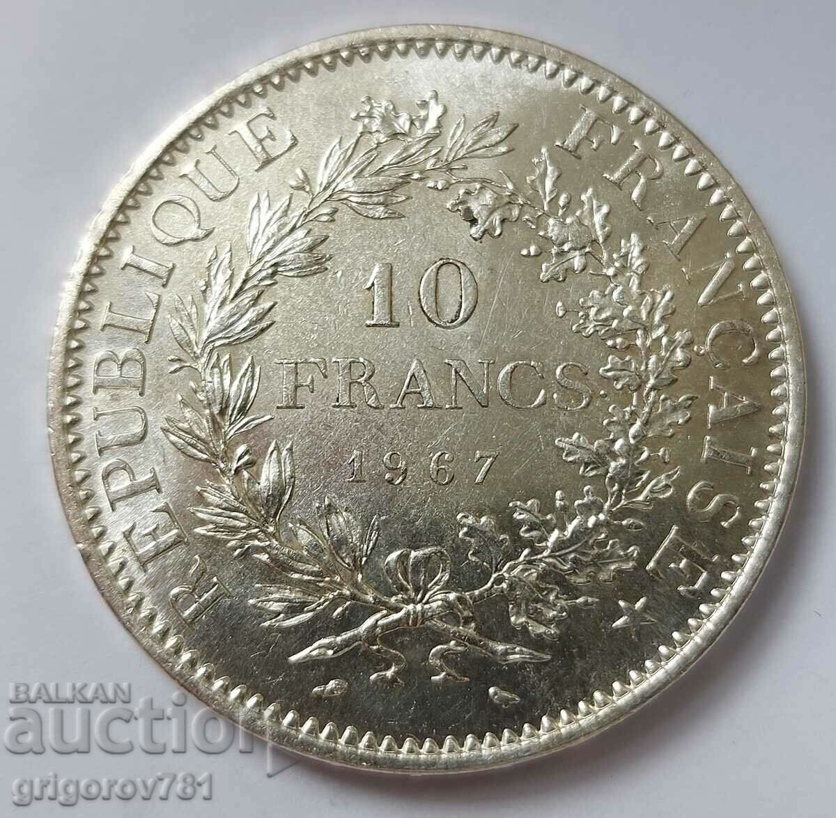 10 Francs Silver France 1967 - Silver Coin #61