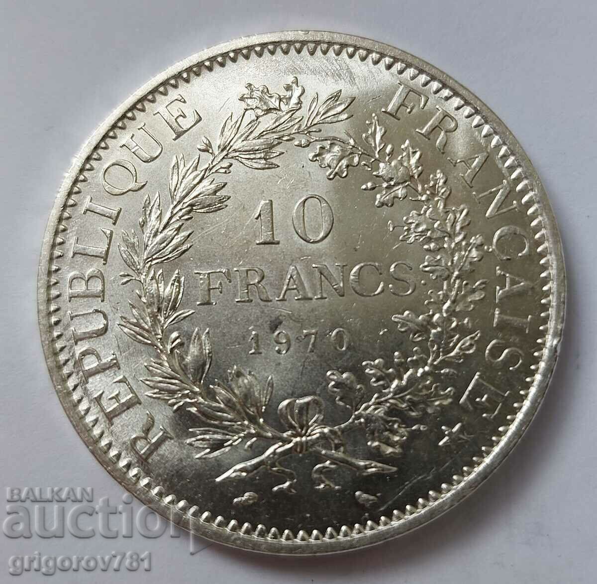 10 Φράγκα Ασήμι Γαλλία 1970 - Ασημένιο νόμισμα #62