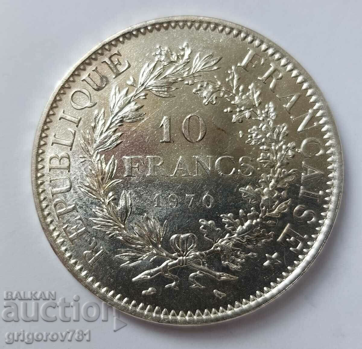 10 Φράγκα Ασήμι Γαλλία 1970 - Ασημένιο νόμισμα #68