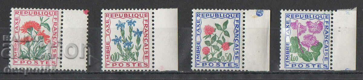 1965. Franţa. Poștă - plătibilă cu timbre. Flori.