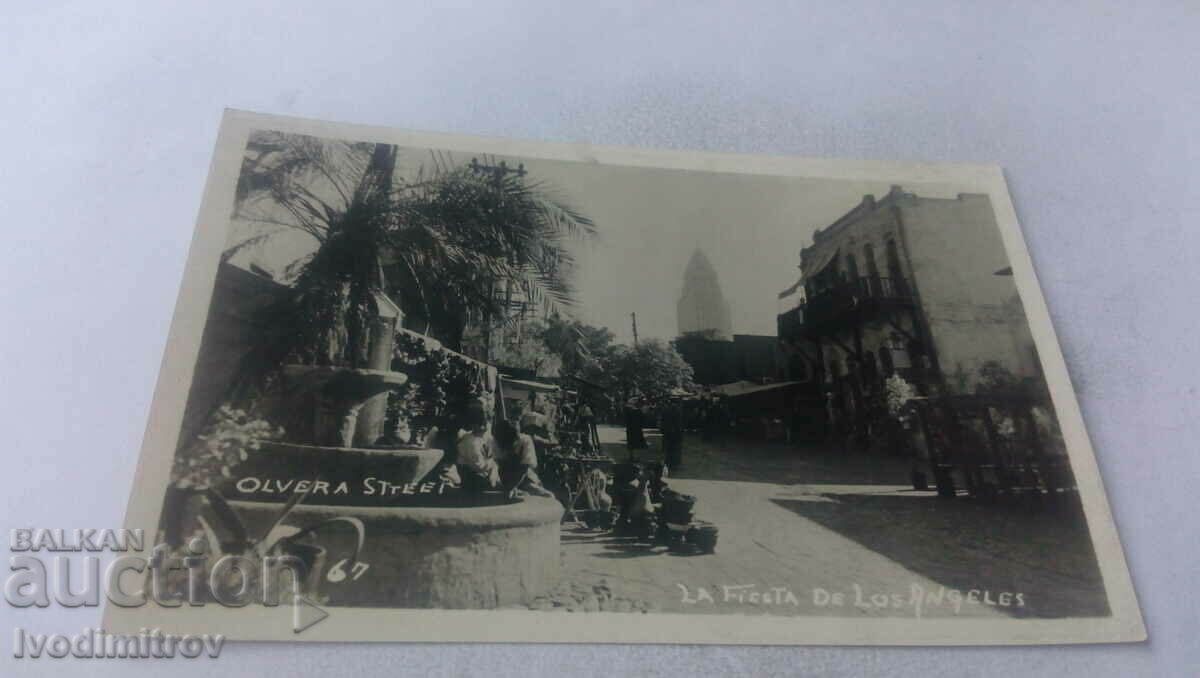 Postcard La Fiesta de Los Angeles Olvera Street
