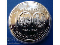 Канада  1  Долар 1974 Сребро UNC Rare