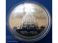 Канада  1  Долар 1976 Сребро UNC Rare