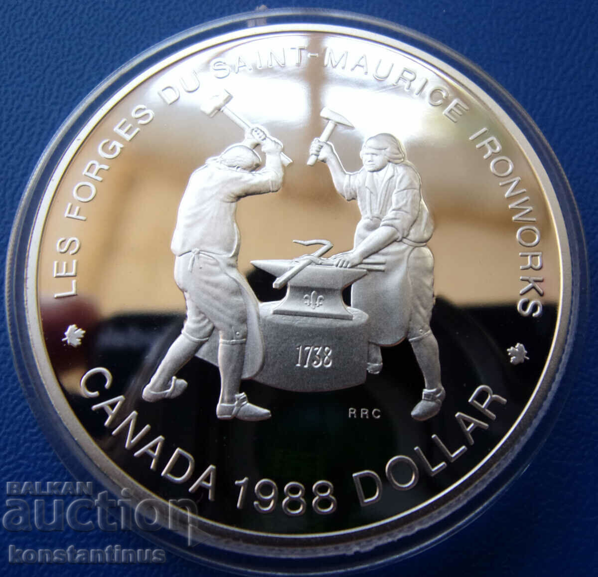 Canada 1 Dollar 1988 Silver UNC PROOF Rare