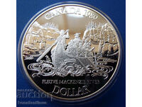 Канада  1  Долар 1989 Сребро UNC PROOF  Rare