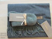 Луксозен комплект мъжки шал и чорапи 100% вълна, Монголия