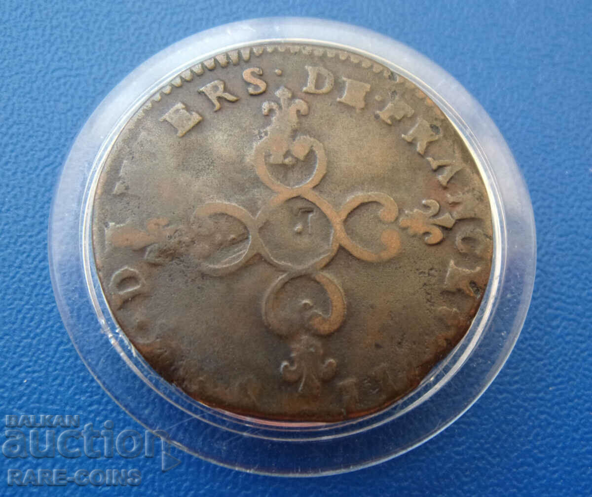 France-Louis XIV- 6 day 1711 H- La Rochelle Rare Original με τιμή € 38.35 | 75.01 BGN