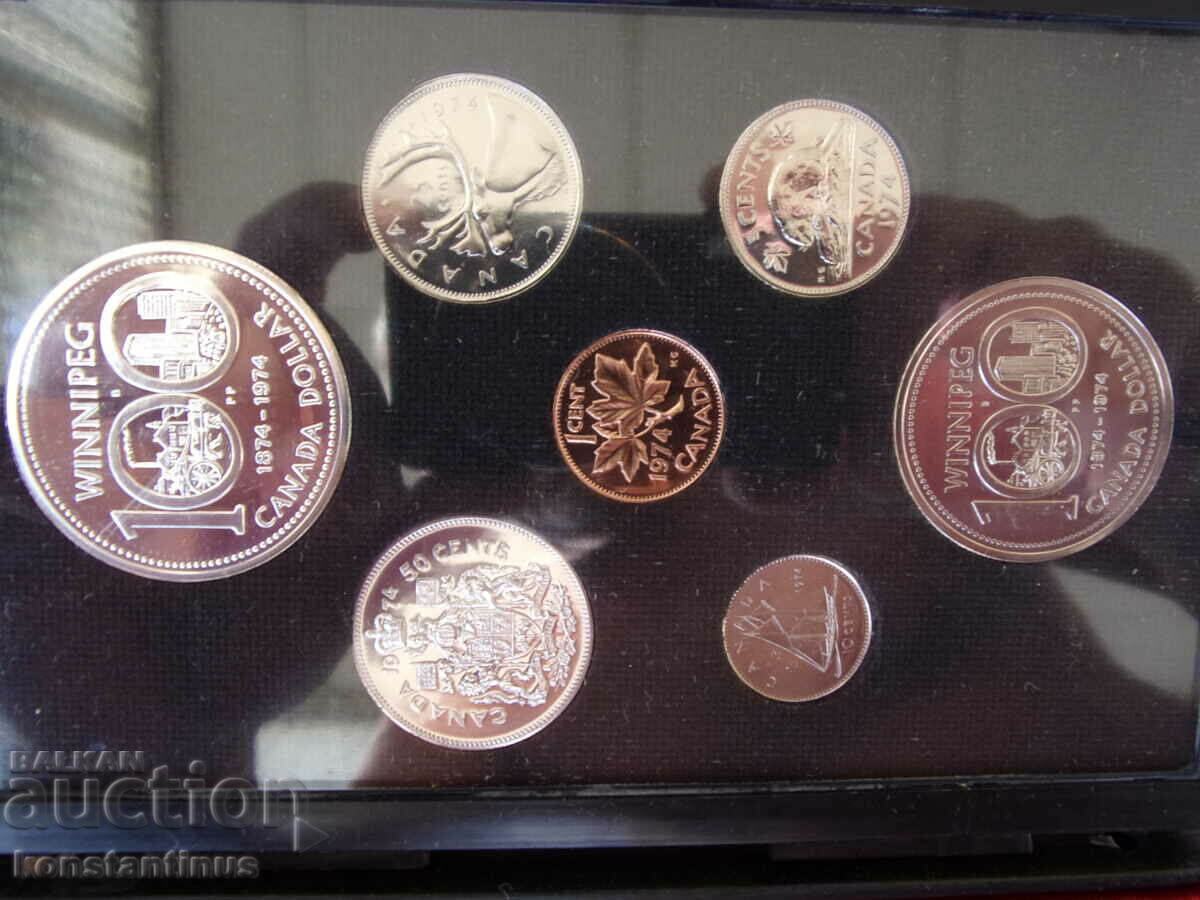 Licitație Set de argint Canada 1974 UNC Rare