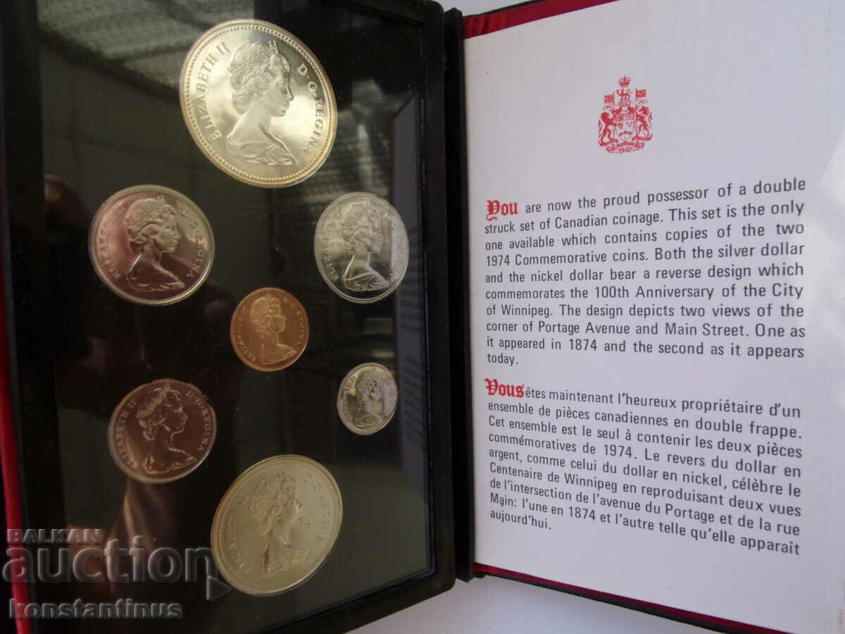 Livrarea Set de argint Canada 1974 UNC Rare