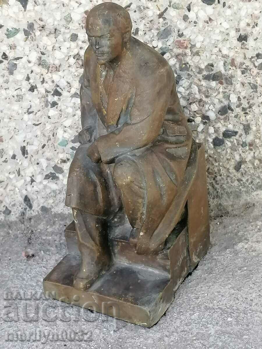 Statuette Author figure Lenin figure plastic sculpture
