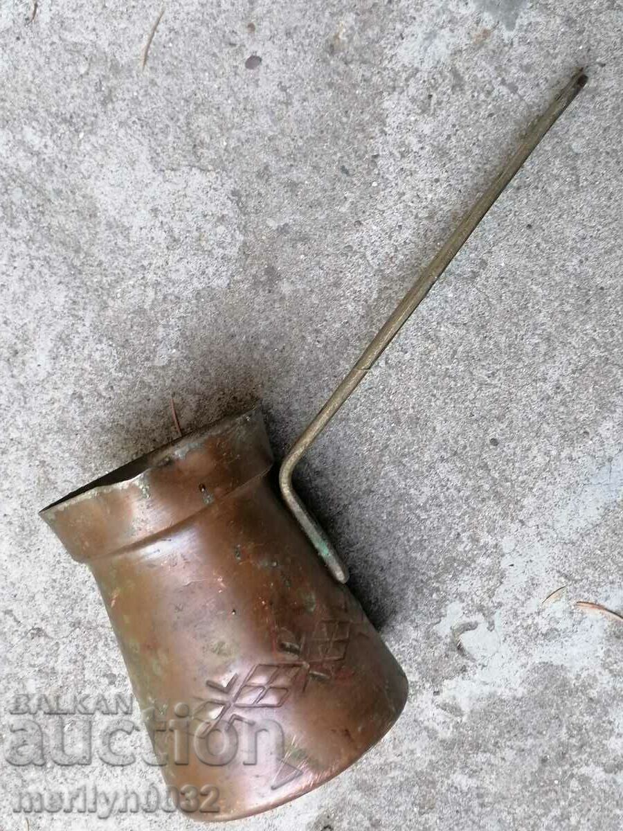 Παλιά χαλκού κονσερβοποιημένα κατσαρόλα, μπρίκι, χαλκό, σκάφος χαλκού με τιμή 44.00 BGN | € 22.50