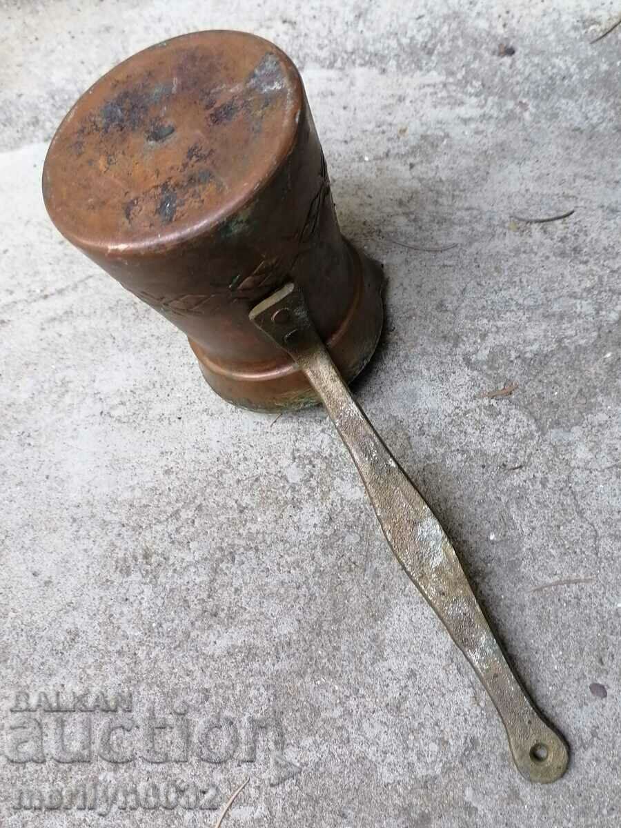 Παλιά χαλκού κονσερβοποιημένα κατσαρόλα, μπρίκι, χαλκό, σκάφος χαλκού - 6