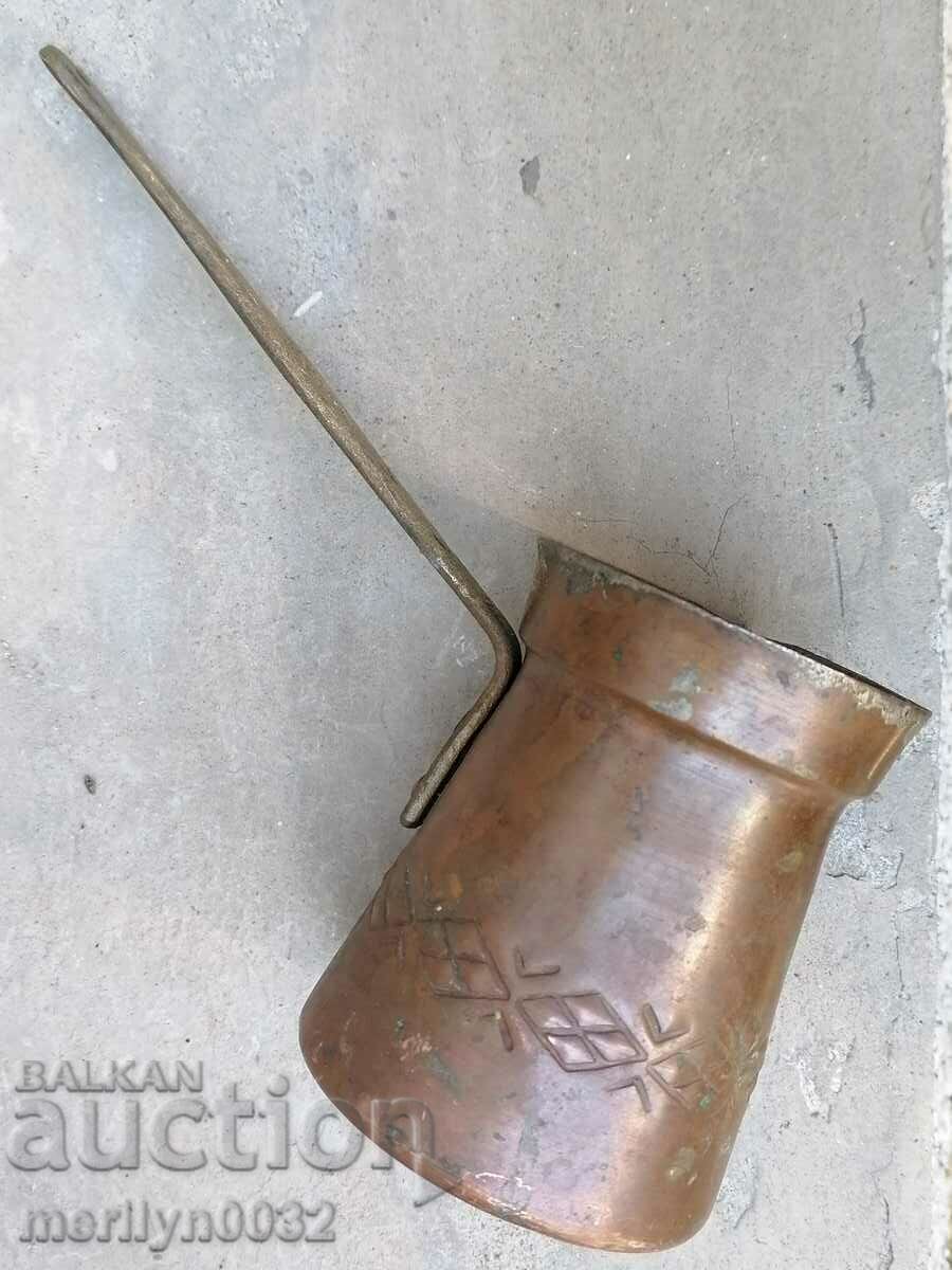 Παλιά χαλκού κονσερβοποιημένα κατσαρόλα, μπρίκι, χαλκό, σκάφος χαλκού - 7