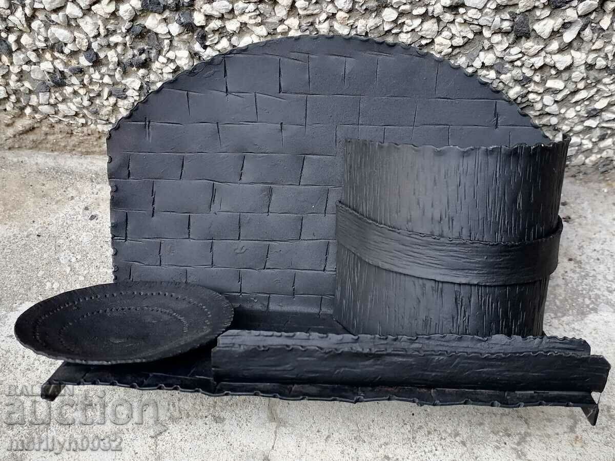 Παλιό μελανοδοχείο μολυβοθήκης από σφυρήλατο σίδερο - 5 Παλιό μελανοδοχείο μολυβοθήκης από σφυρήλατο σίδερο - 5