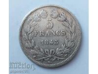 5 Francs Silver France 1843 W - Silver Coin #67