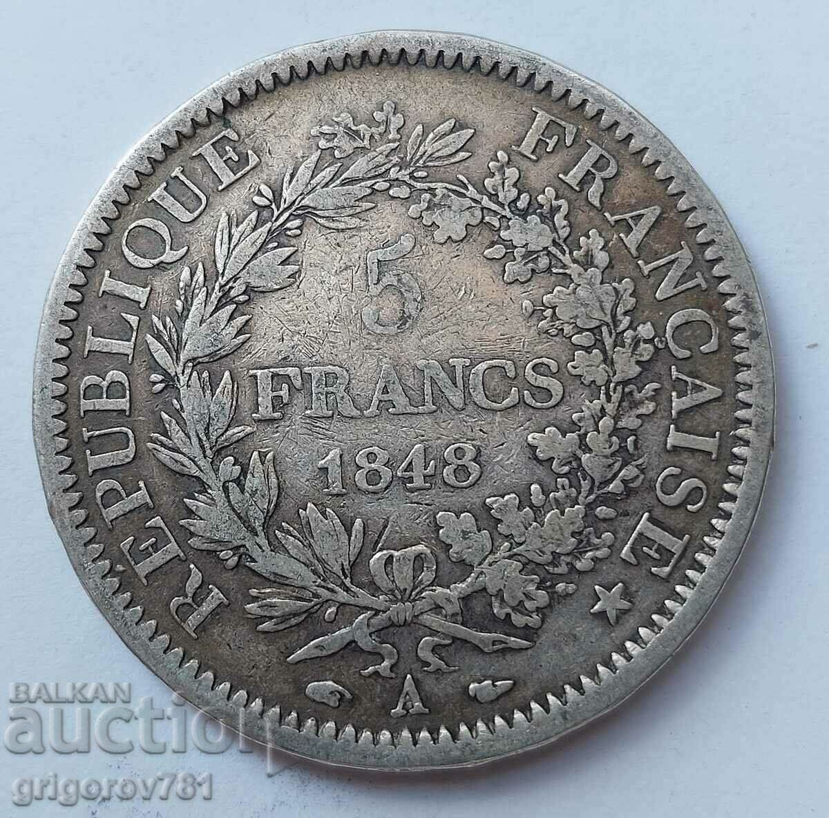 5 Franci Argint Franta 1848 A - Moneda de argint #70