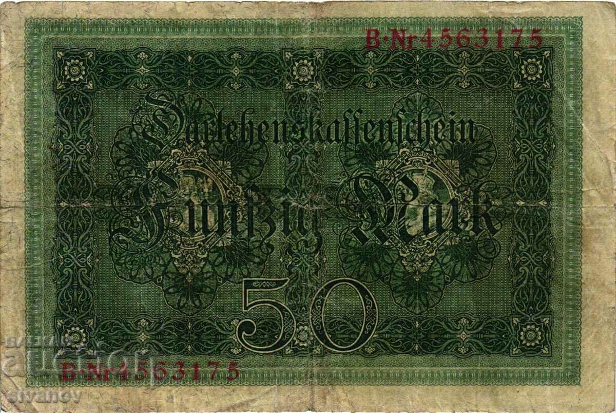 Auction Germany 50 Marks 1914 7 digit number #4358 Auction Germany 50 Marks 1914 7 digit number #4358