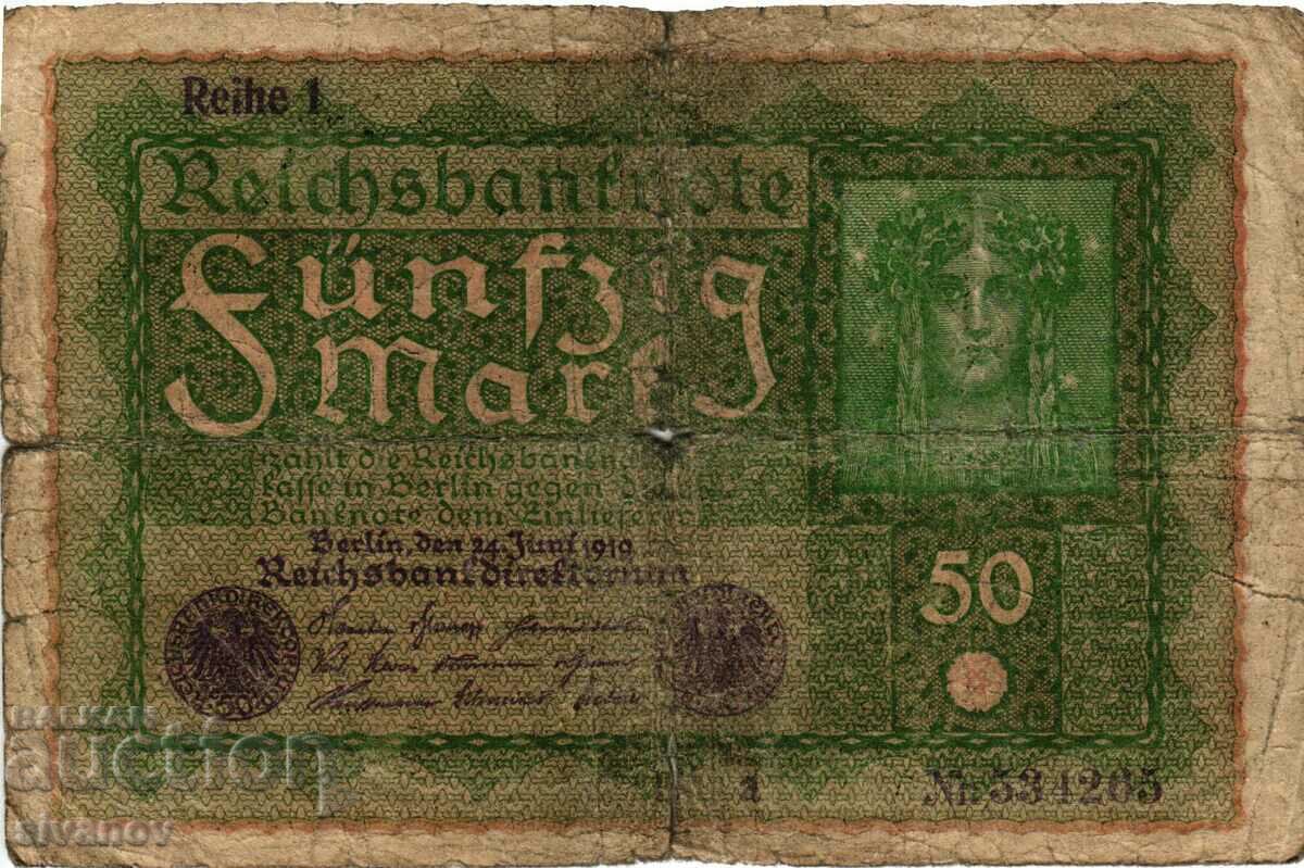 Germany 50 Marks 1919 #4360 with price 2.49 BGN | € 1.27 Germany 50 Marks 1919 #4360 with price 2.49 BGN | € 1.27