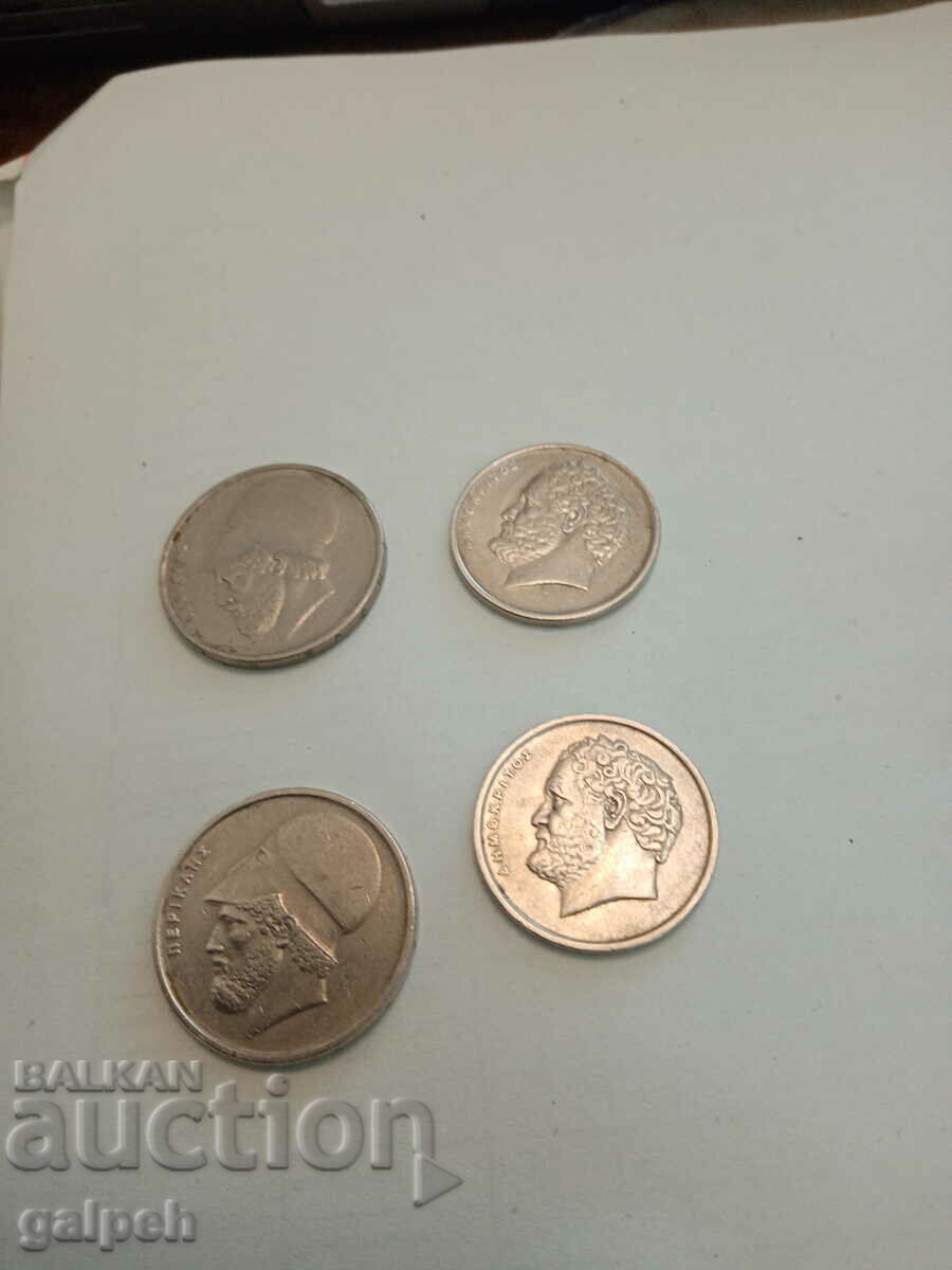 GREECE - LOT OF COINS 1986/84 - 4 pcs. - BGN 4 - 6 GREECE - LOT OF COINS 1986/84 - 4 pcs. - BGN 4 - 6