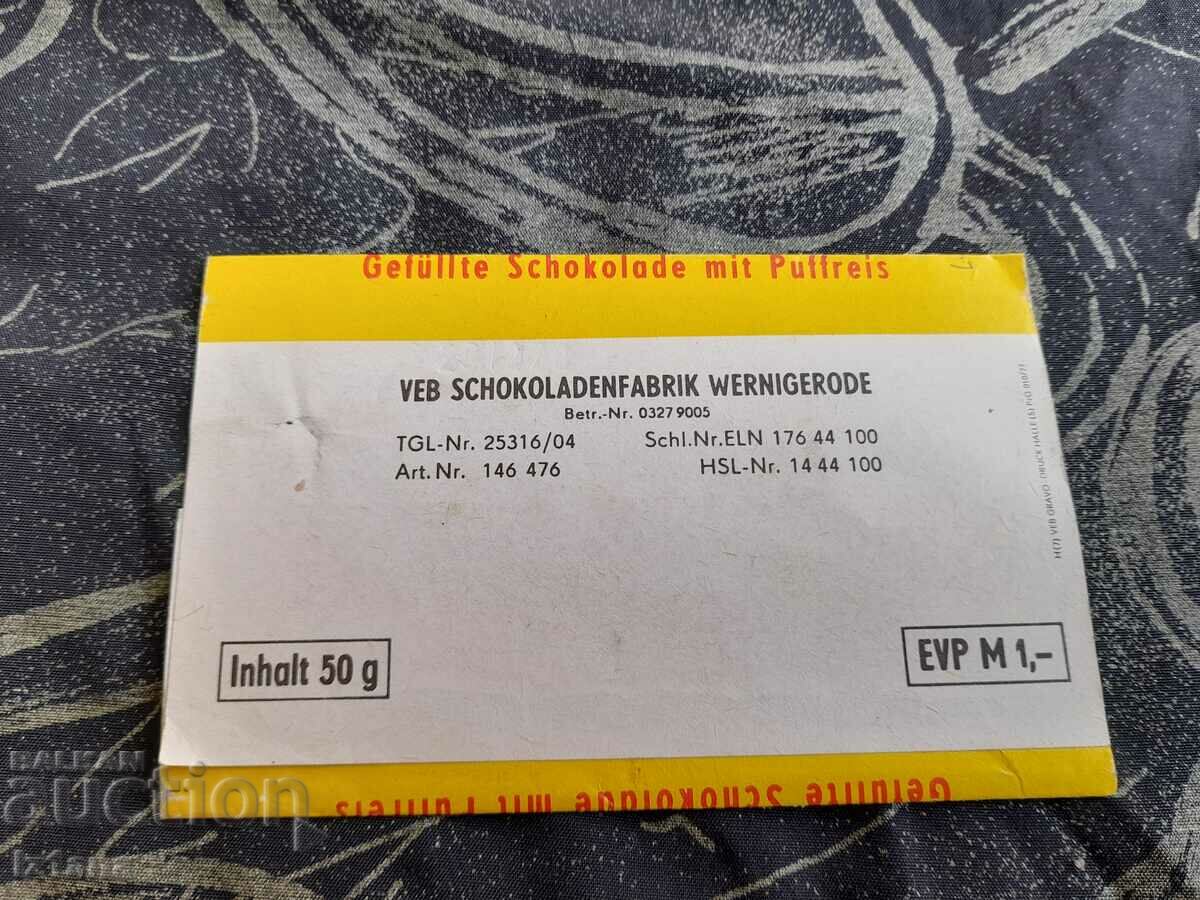 Ambalaj vechi de ciocolată Puffreis cu preț 10.00 BGN | € 5.11 Ambalaj vechi de ciocolată Puffreis cu preț 10.00 BGN | € 5.11