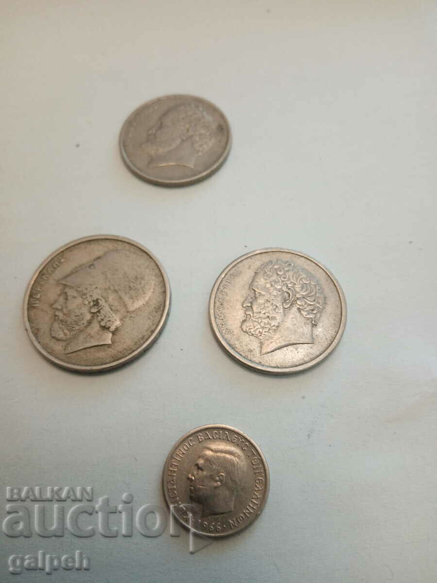 GREECE -LOT OF COINS 1982/78/66 - 4 pcs. - BGN 4 - 5 GREECE -LOT OF COINS 1982/78/66 - 4 pcs. - BGN 4 - 5