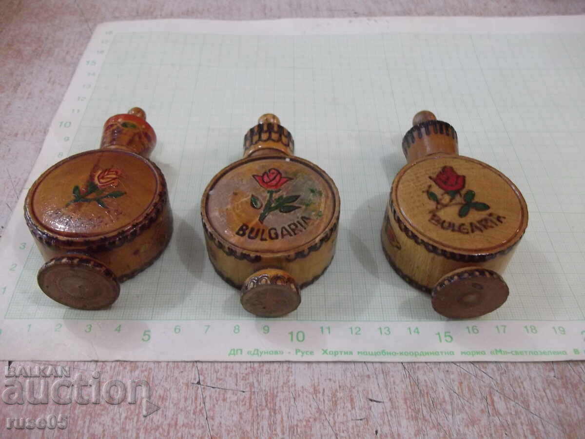 Lot of 3 pcs. Muskala "Baklitsa" made of wood pyrographed with price 15.00 BGN | € 7.67 Lot of 3 pcs. Muskala "Baklitsa" made of wood pyrographed with price 15.00 BGN | € 7.67