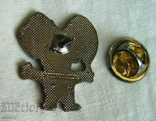 Badge Sport Olympic Games Barcelona 1992 - Mascot Kobe with price 10.00 BGN | € 5.11