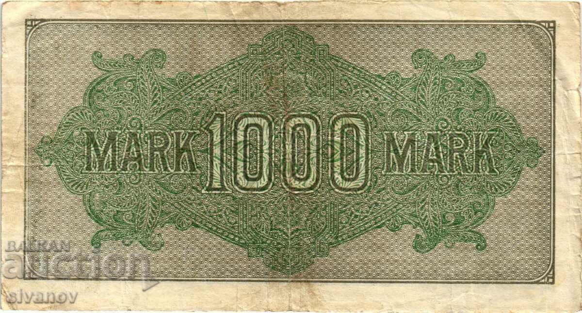 Auction Germany 1000 Marks 1922 #4368 Auction Germany 1000 Marks 1922 #4368