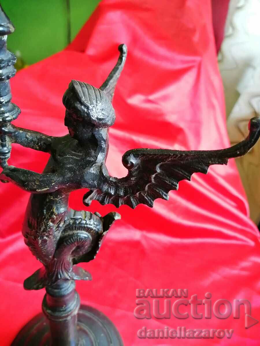 Auction Antique GOTHIC Statuette, Figure, Candlestick Auction Antique GOTHIC Statuette, Figure, Candlestick