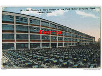 OLD CARD USA FORD COMPANY PLANT CAR PARK B881