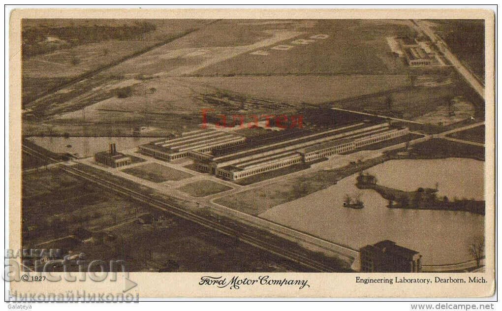 1927 OLD CARD USA FORD COMPANY PLANT C882
