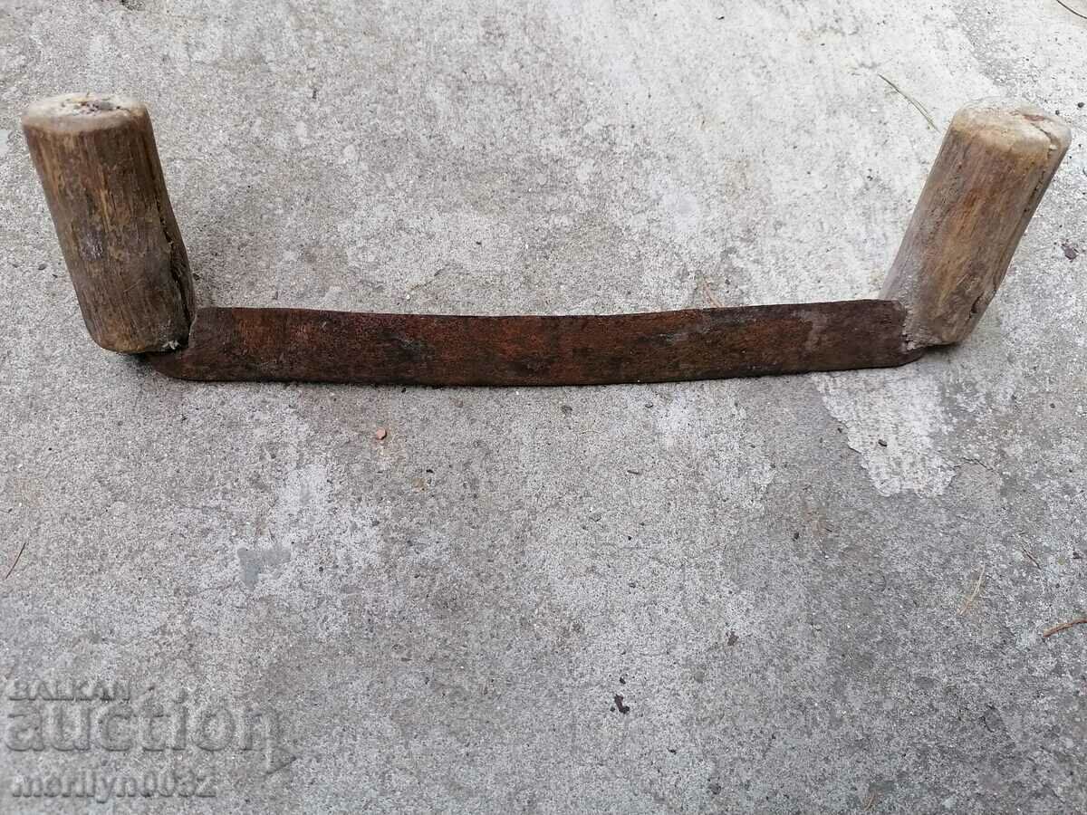 Livrarea Vechi din fier forjat lemn instrument RUKAN razatoare Livrarea Vechi din fier forjat lemn instrument RUKAN razatoare