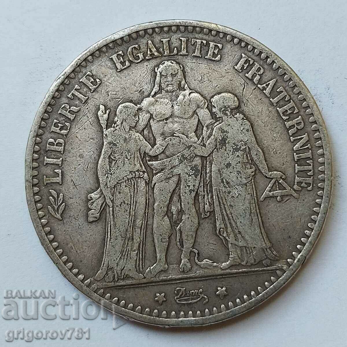 5 Φράγκα Ασήμι Γαλλία 1873 K - Ασημένιο νόμισμα #75 με τιμή € 34.26 | 67.01 BGN