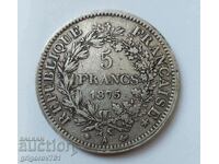 5 франка сребро Франция 1875 А - сребърна монета #76